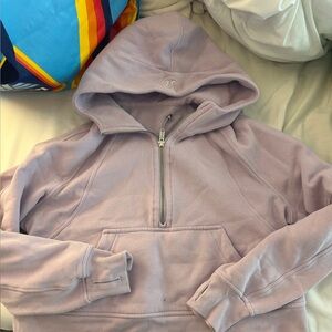 Lavender Halfzip crop scuba